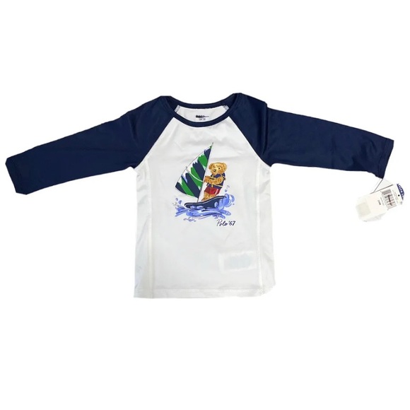 Ralph Lauren Bear Toddlers Long Sleeve Swim Shirt. 18 Months NWT - Picture 1 of 5